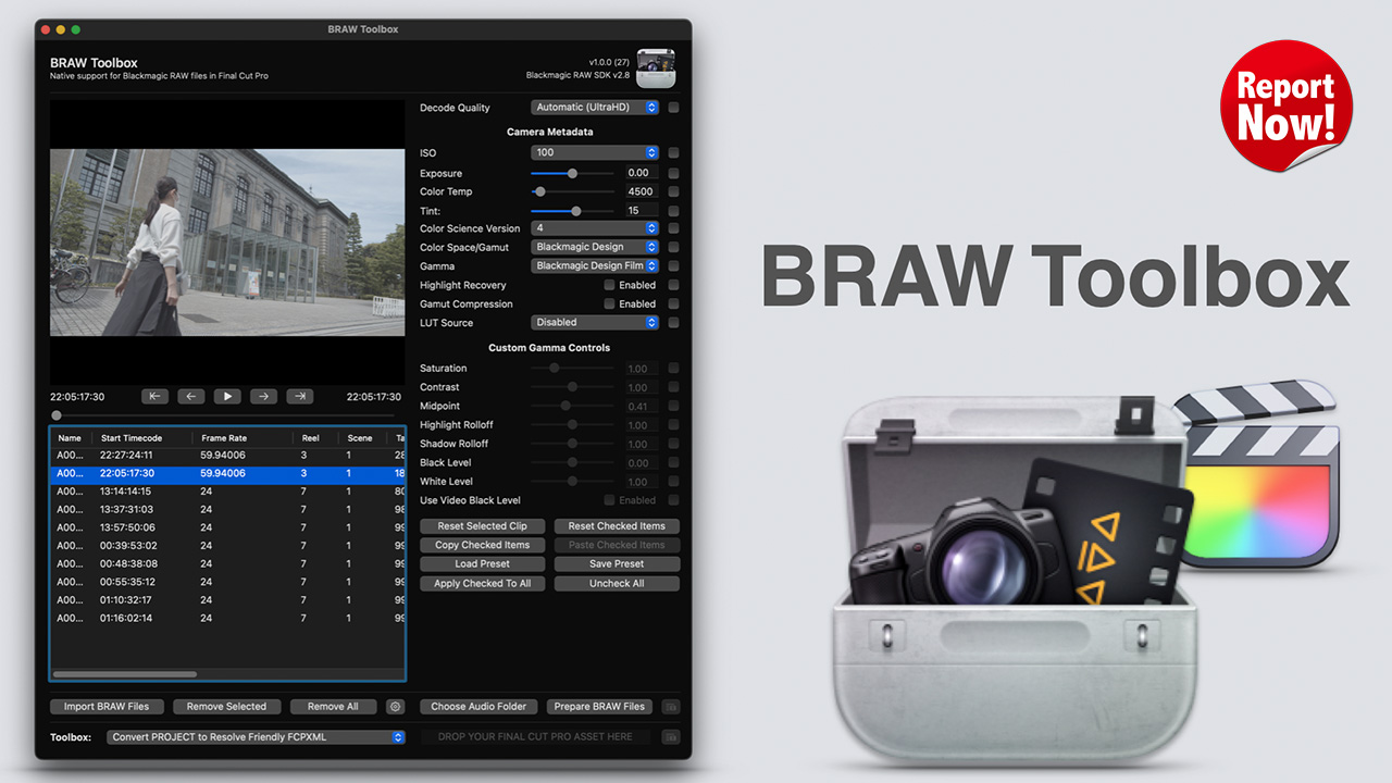 PRONEWS Reviews: Final Cut Pro BRAW Toolbox