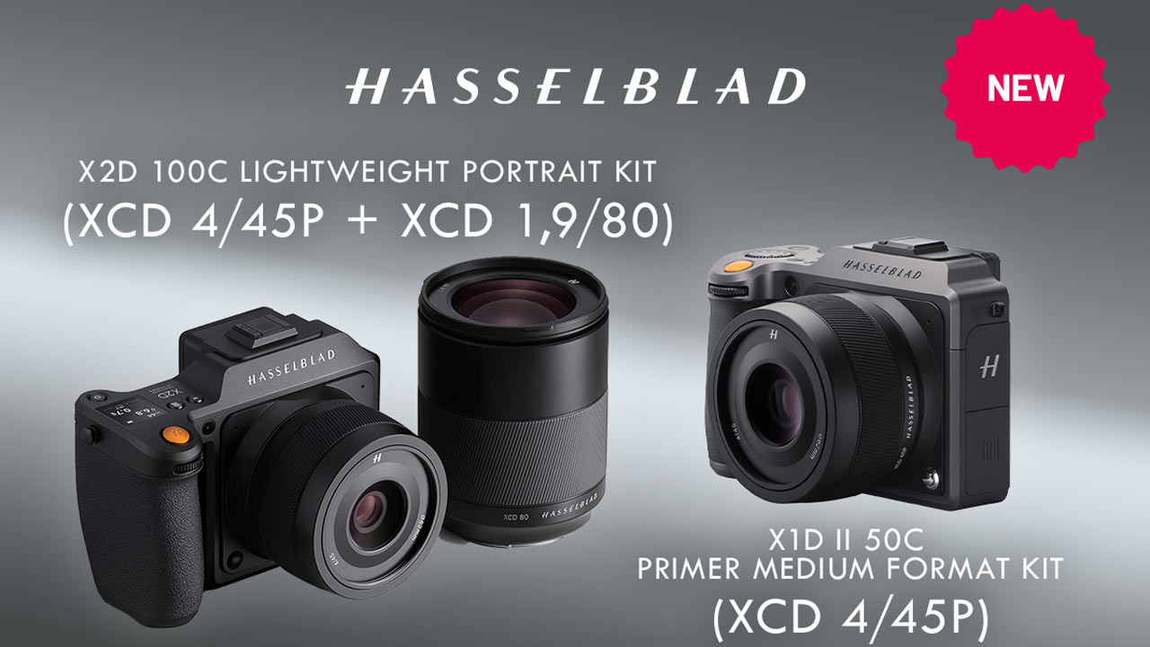 HASSELBLAD X2D 100C Lightweight Portrait Kit and X1D II 50C Primer Medium Format Kit Released