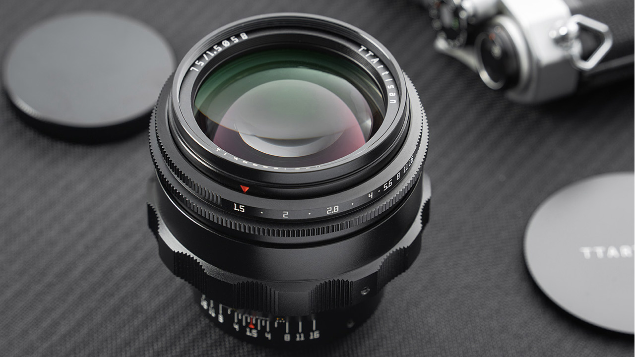 TTArtisan 75mm f/1.5 M42 mount with distinctive swirling bokeh