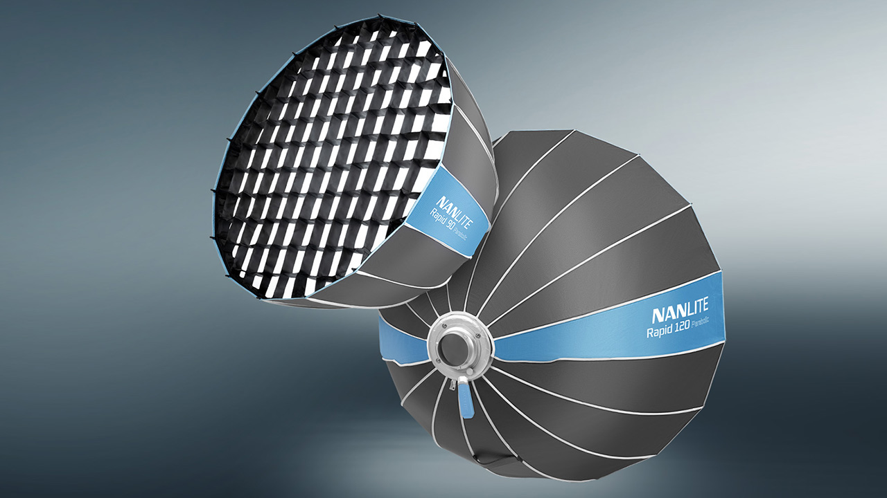 NANLITE Rapid 90 and Rapid 120 parabolic softboxes unveiled. 