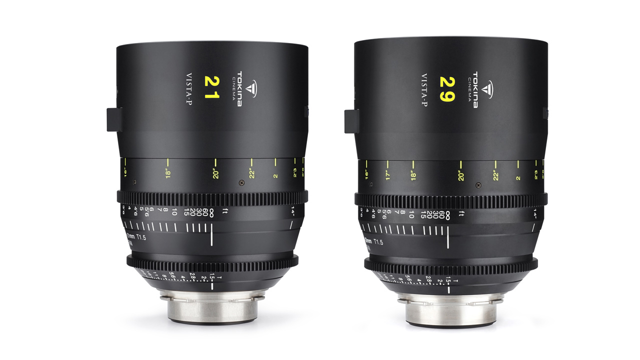 Tokina Cinema adds “21mm T1.5” and “29mm T1.5” to its “Vista-P” series